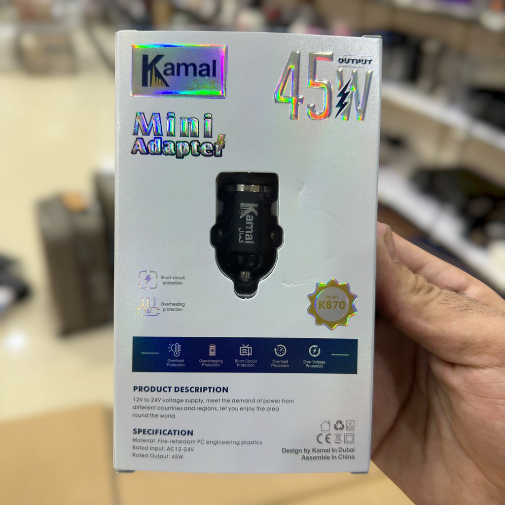 Kamal 45w Mini Car Adapter K870