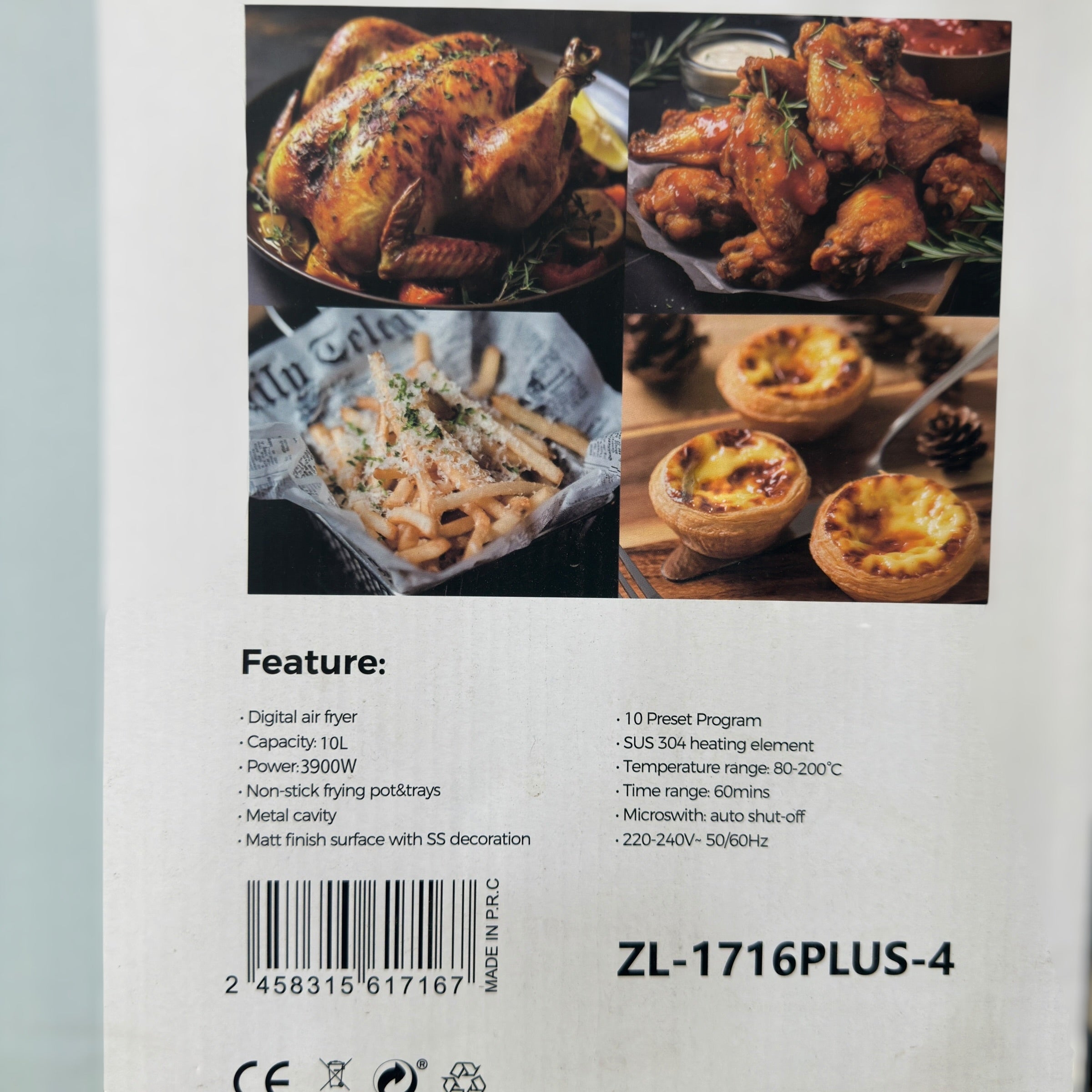 Uakeen 10L Digital Air Fryer ZL-1716 PLUS
