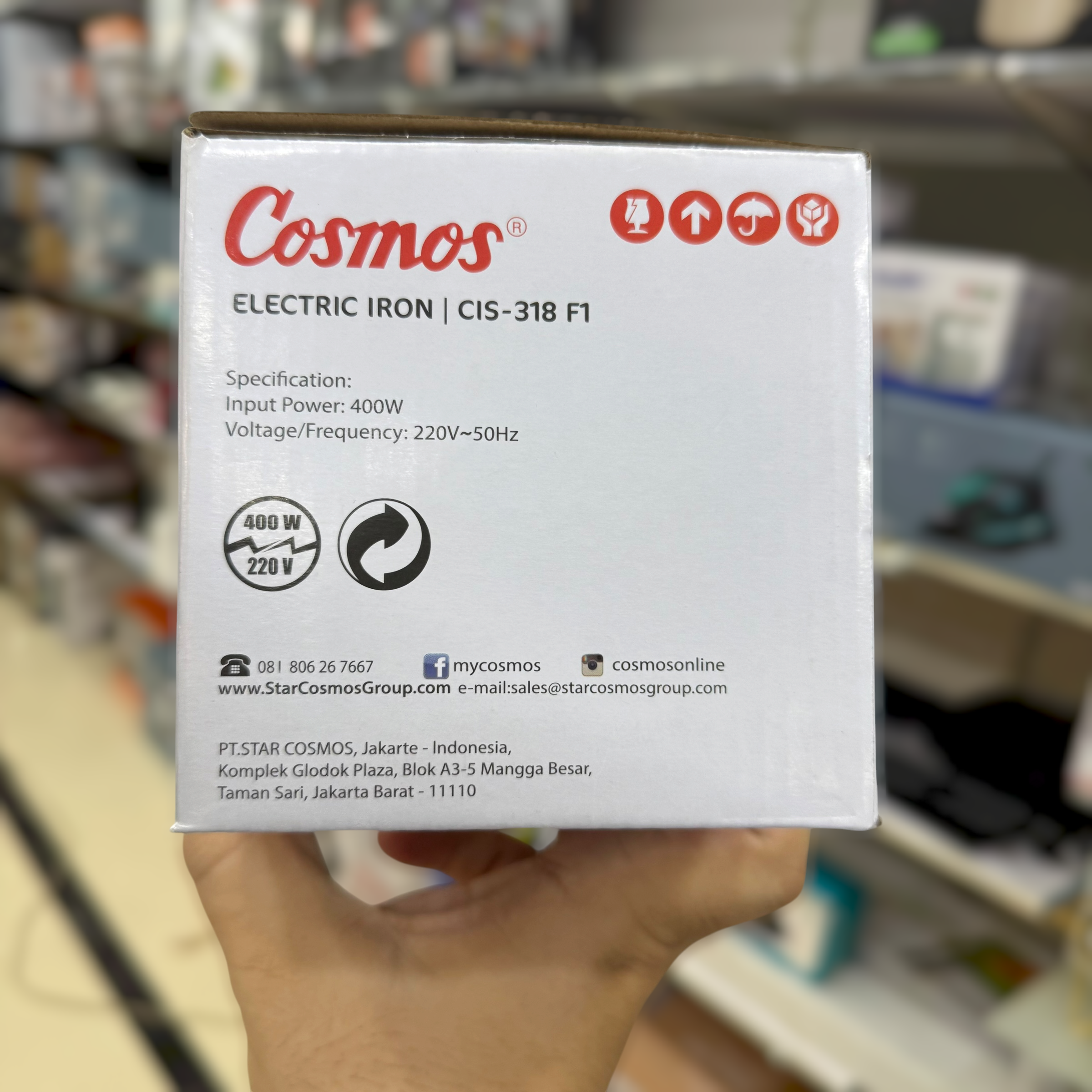 Cosmos Small Size Dry Iron 400w