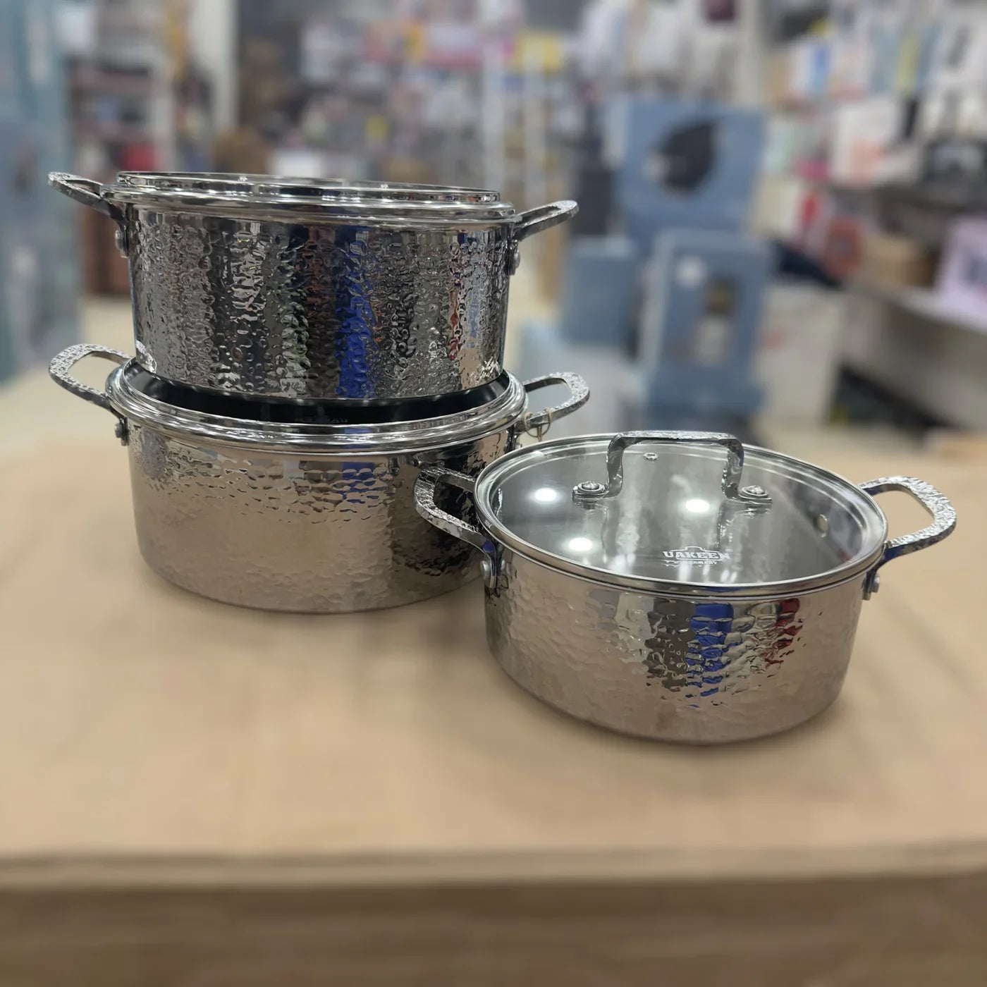Uakeen 6 Pcs Triply S/S Cookware Set