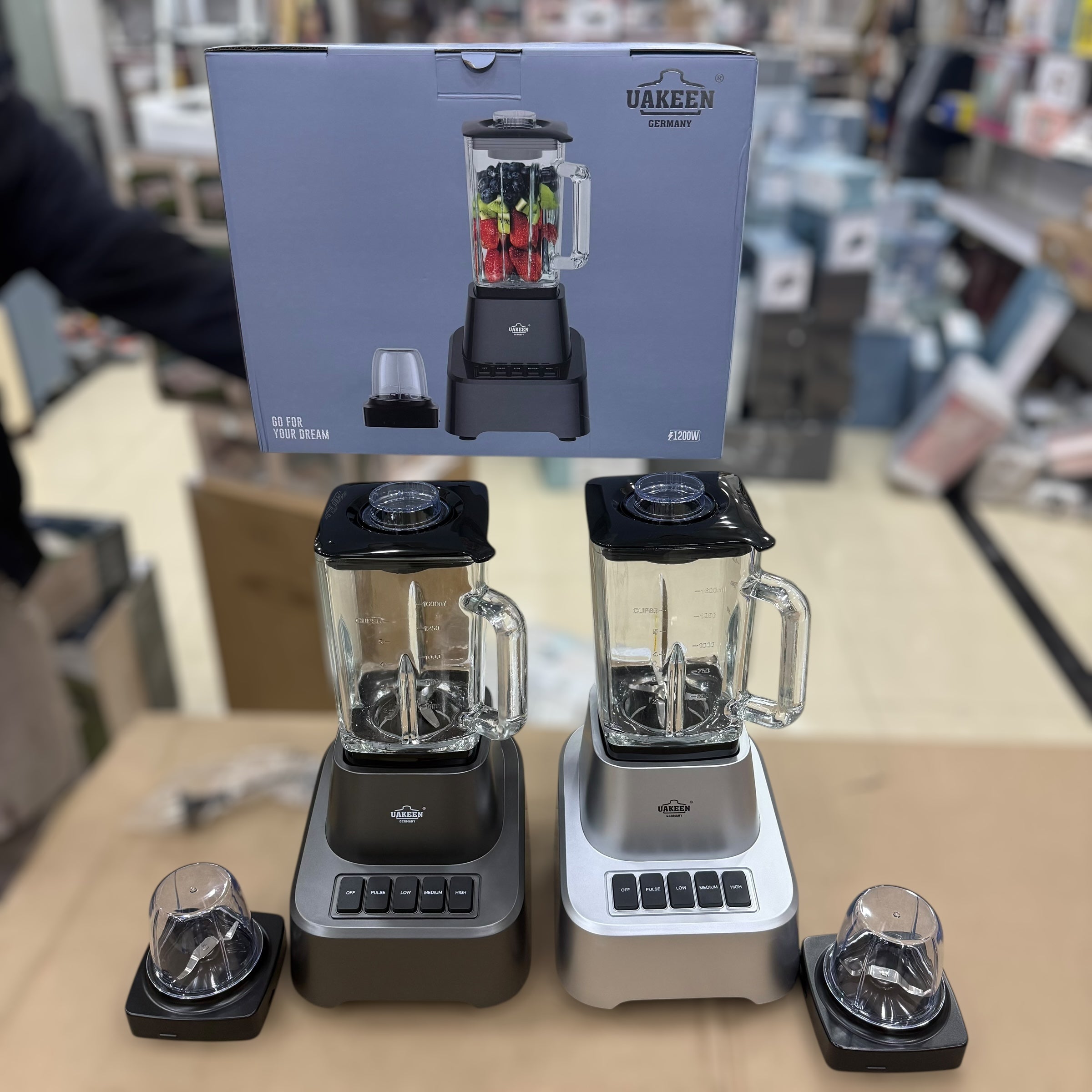 Uakeen Ice Crushing Blender & Grinder ZL-1312