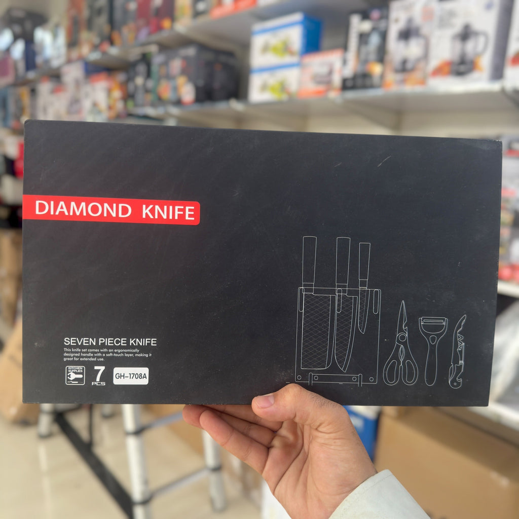 Diamond 7pcs Knife Set with Stand GH-1708A