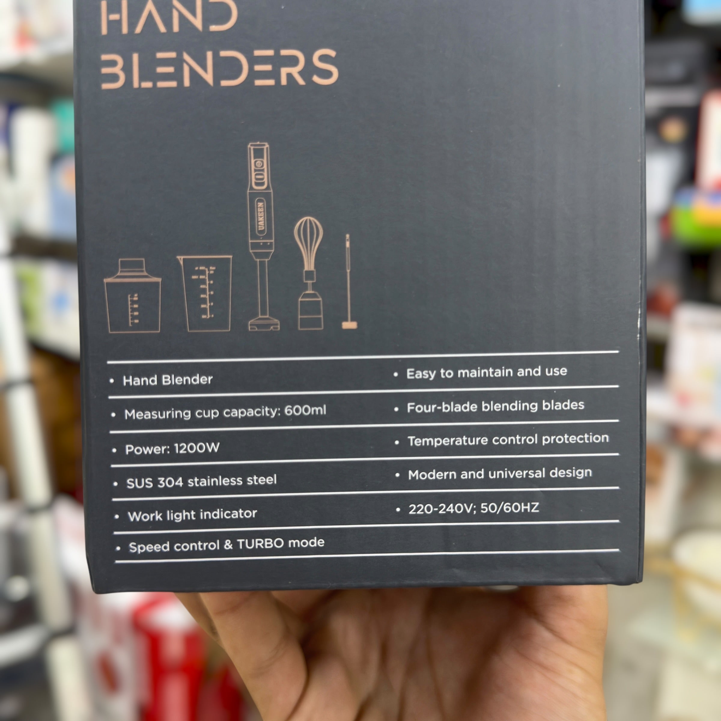 Uakeen 5 in 1 Electric Hand Blender Set  ZL-527