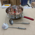 Premium Quality 4 in 1 Laser Coated Deep Pan & Steamer