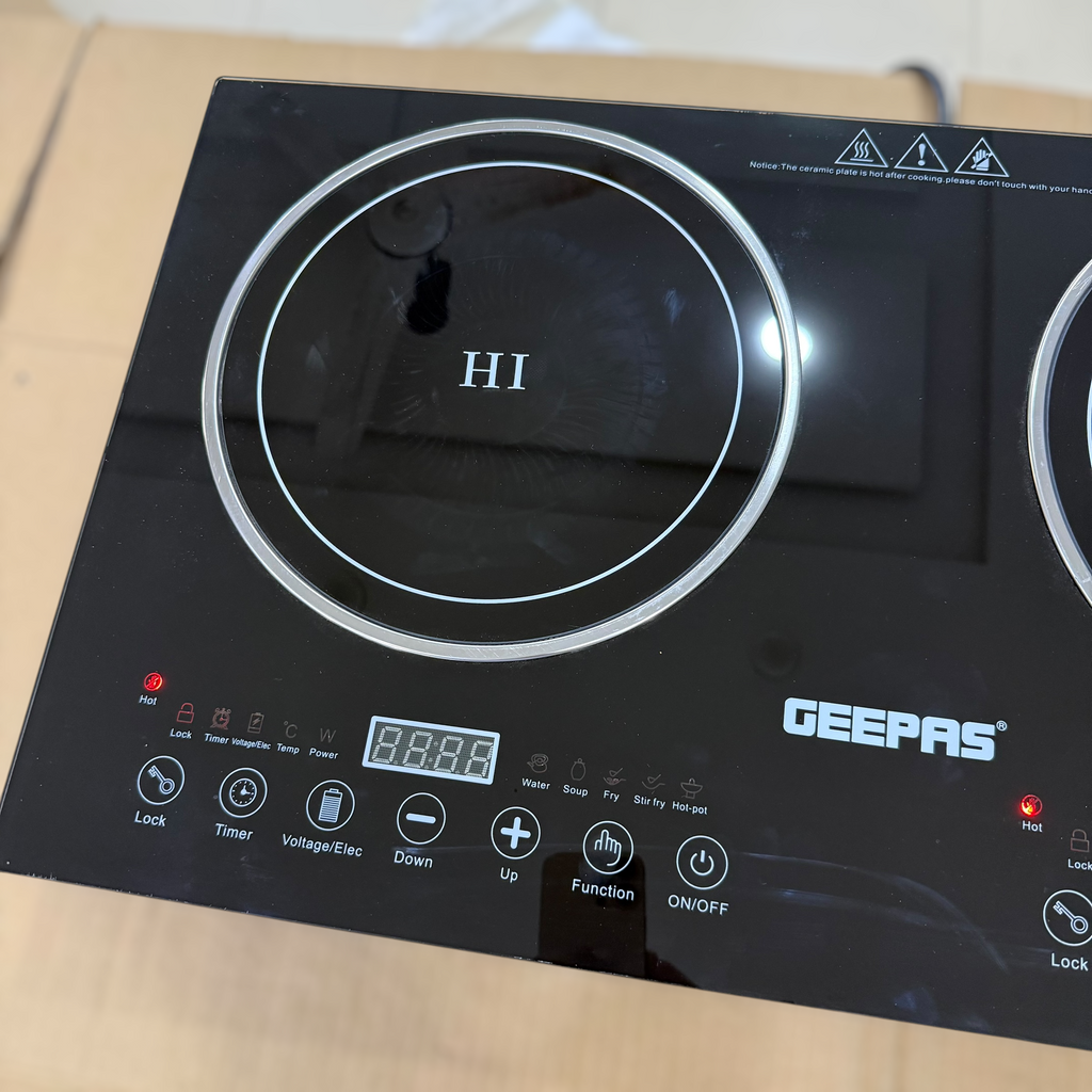 Geepas 2 in 1 Induction & Infrared Double Burner Hot Plate 6130