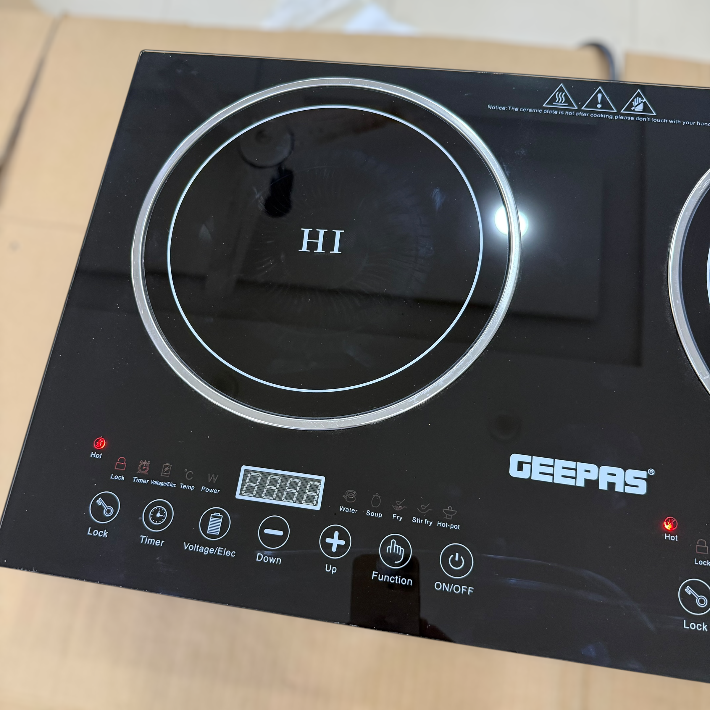 Geepas 2 in 1 Induction & Infrared Double Burner Hot Plate 6130