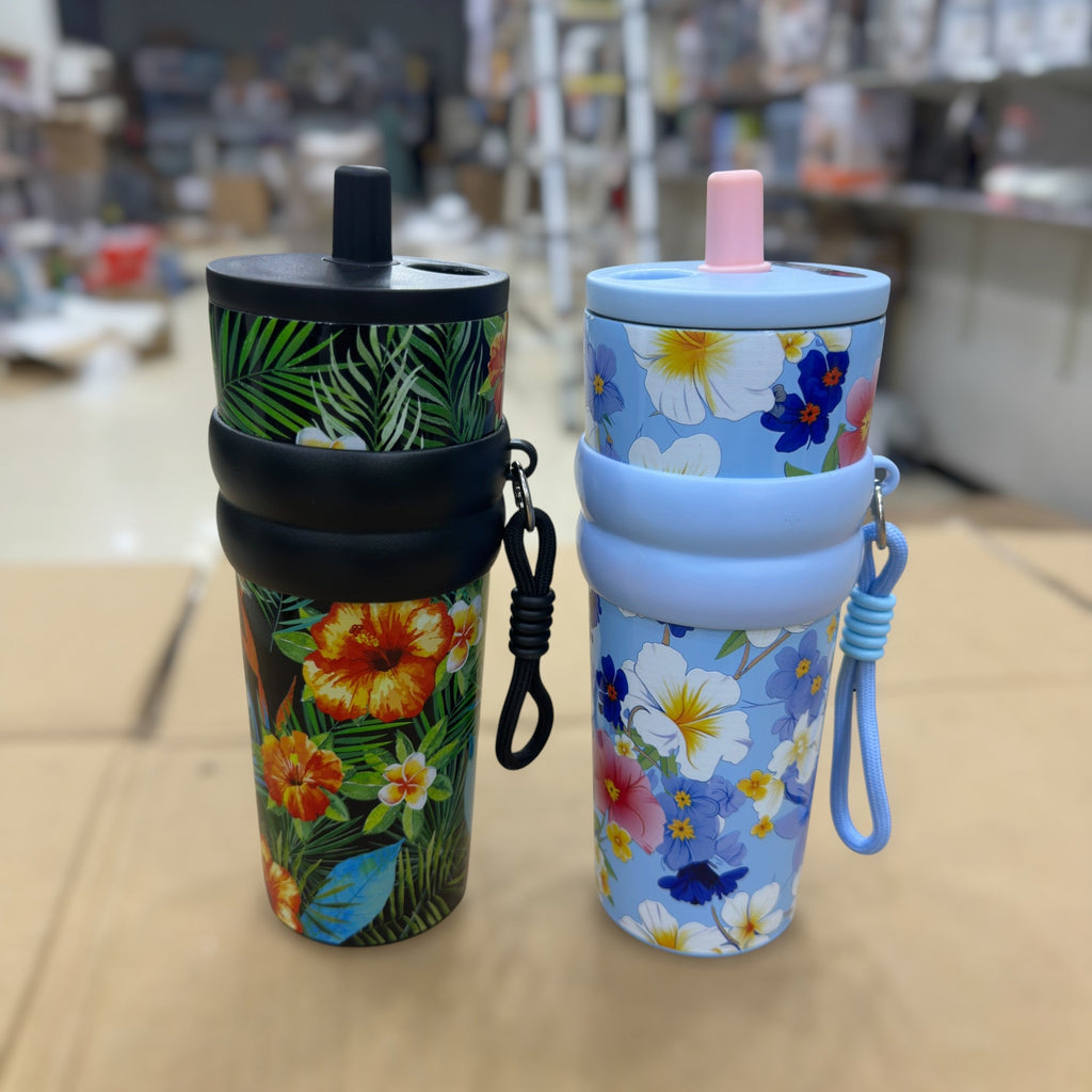 Cute Tumbler with Straw & Handle 710ml