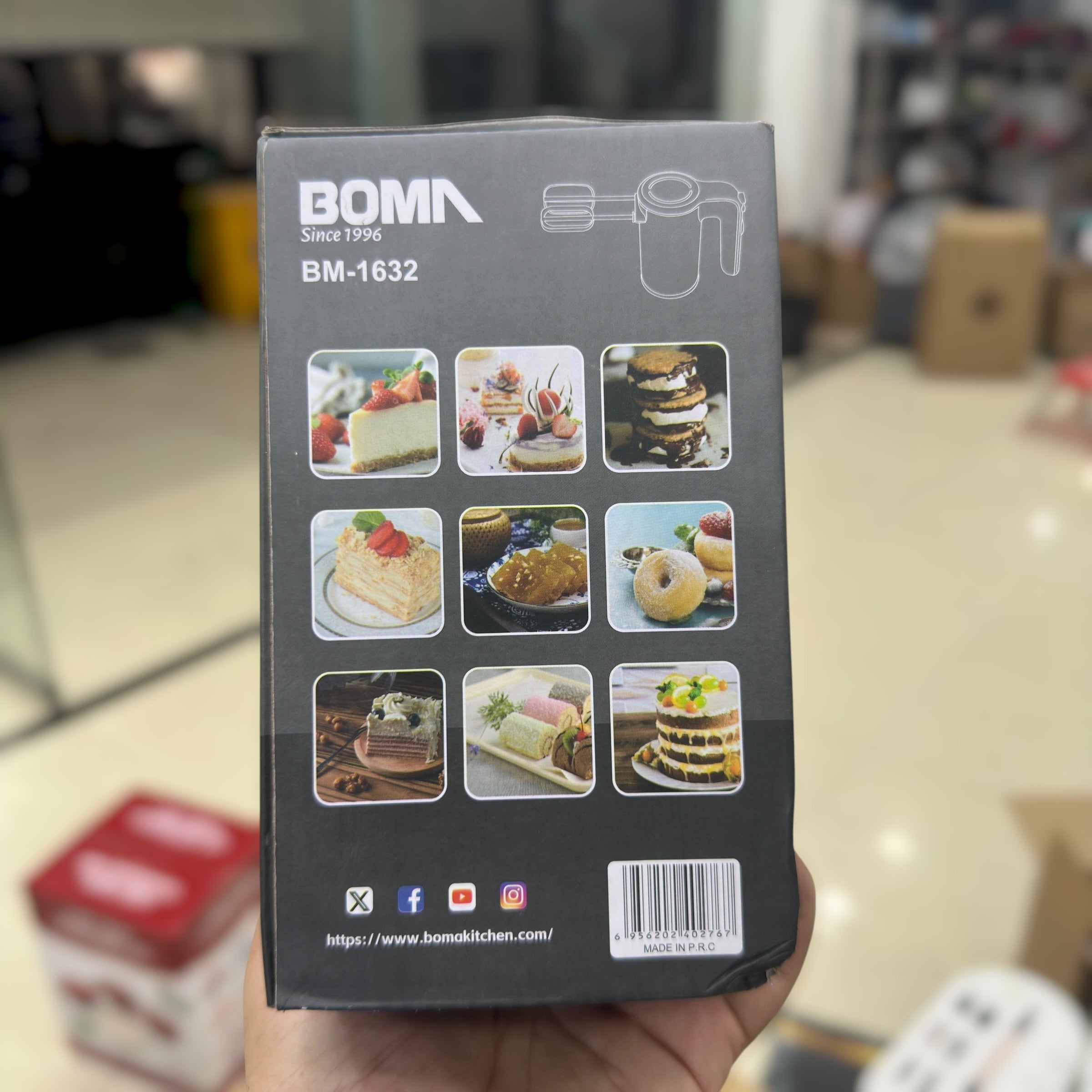 Boma 2 in 1 Electric Hand Mixer BM-1632
