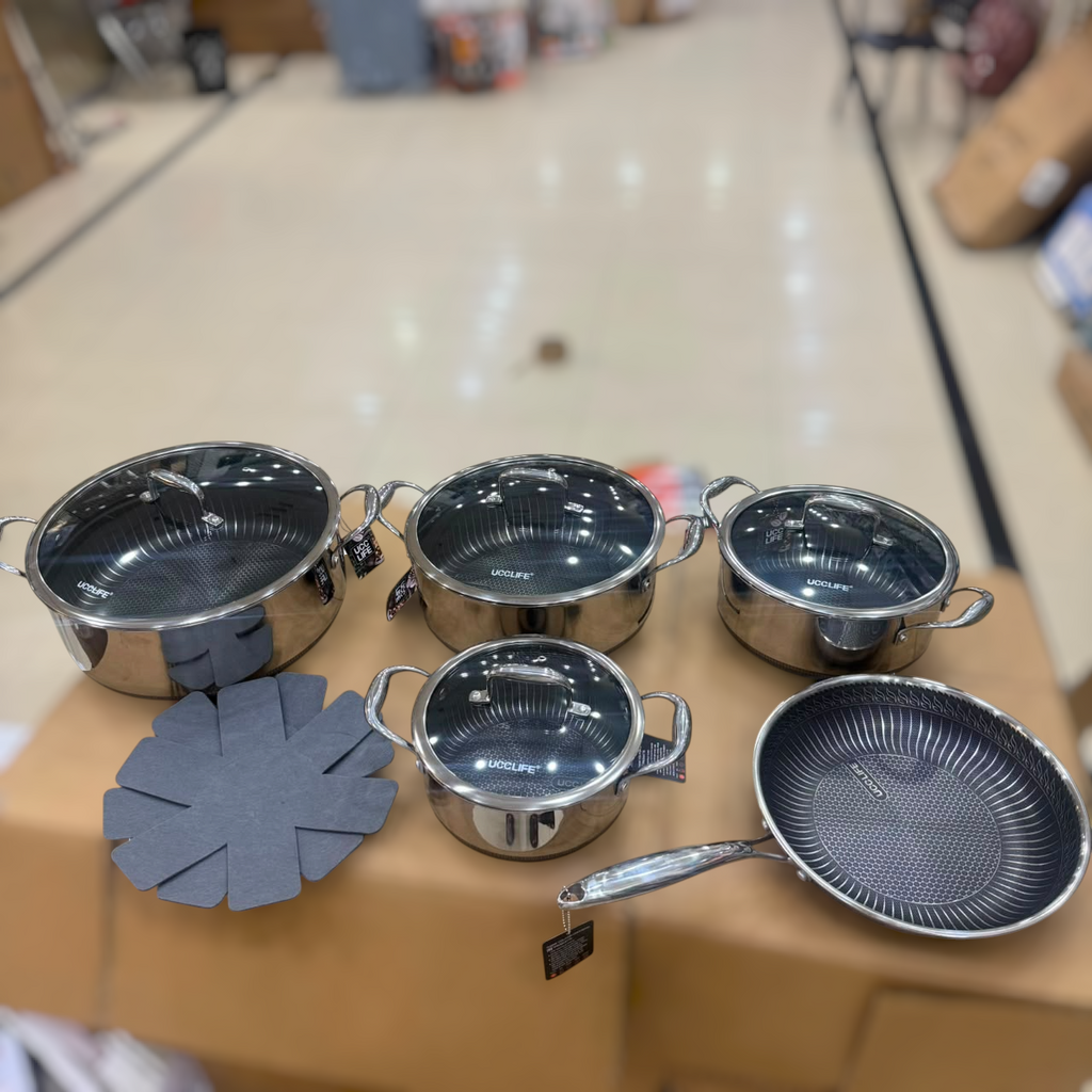 UCC LIFE Triply 11pc Laser Coated Cookware
