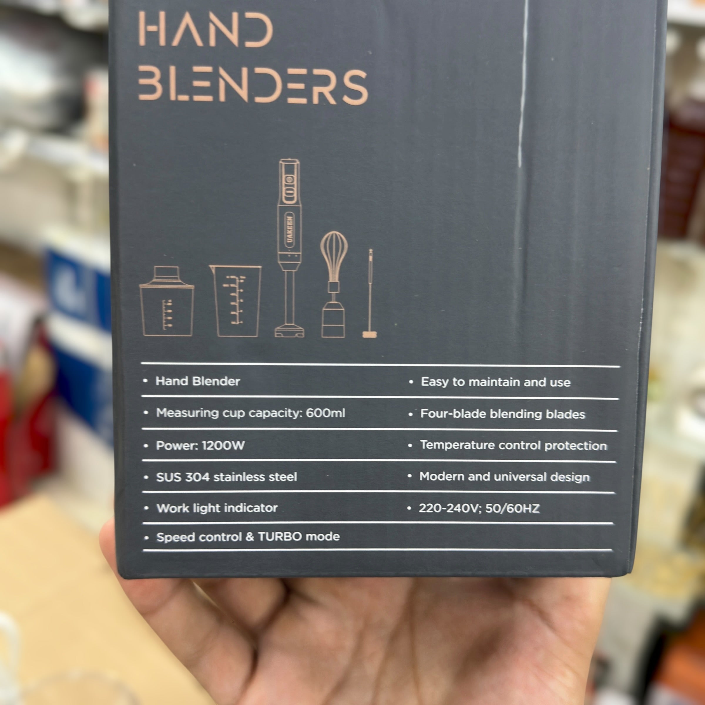 Uakeen 5 in 1 Electric Hand Blender Set ZL-526