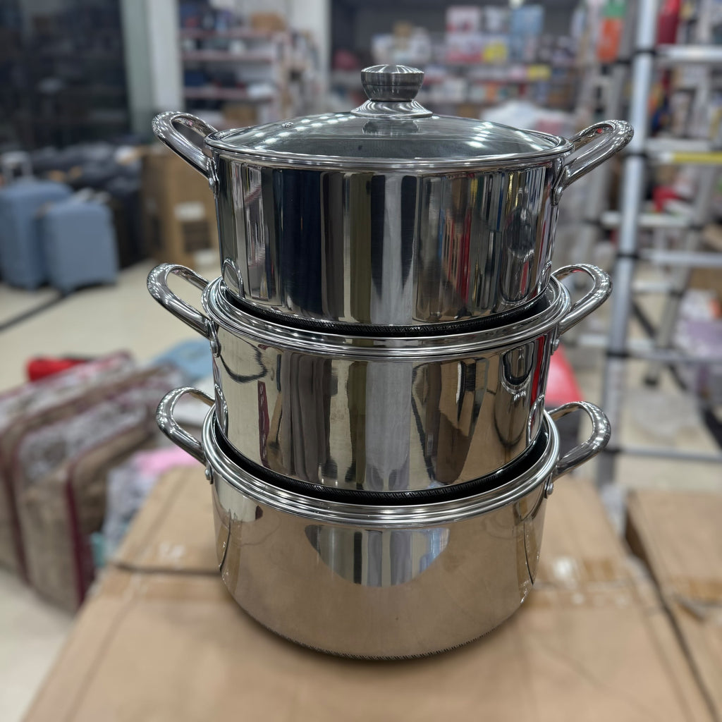 Laser Coated 6pcs Cookware Set Size 30cm to 34cm