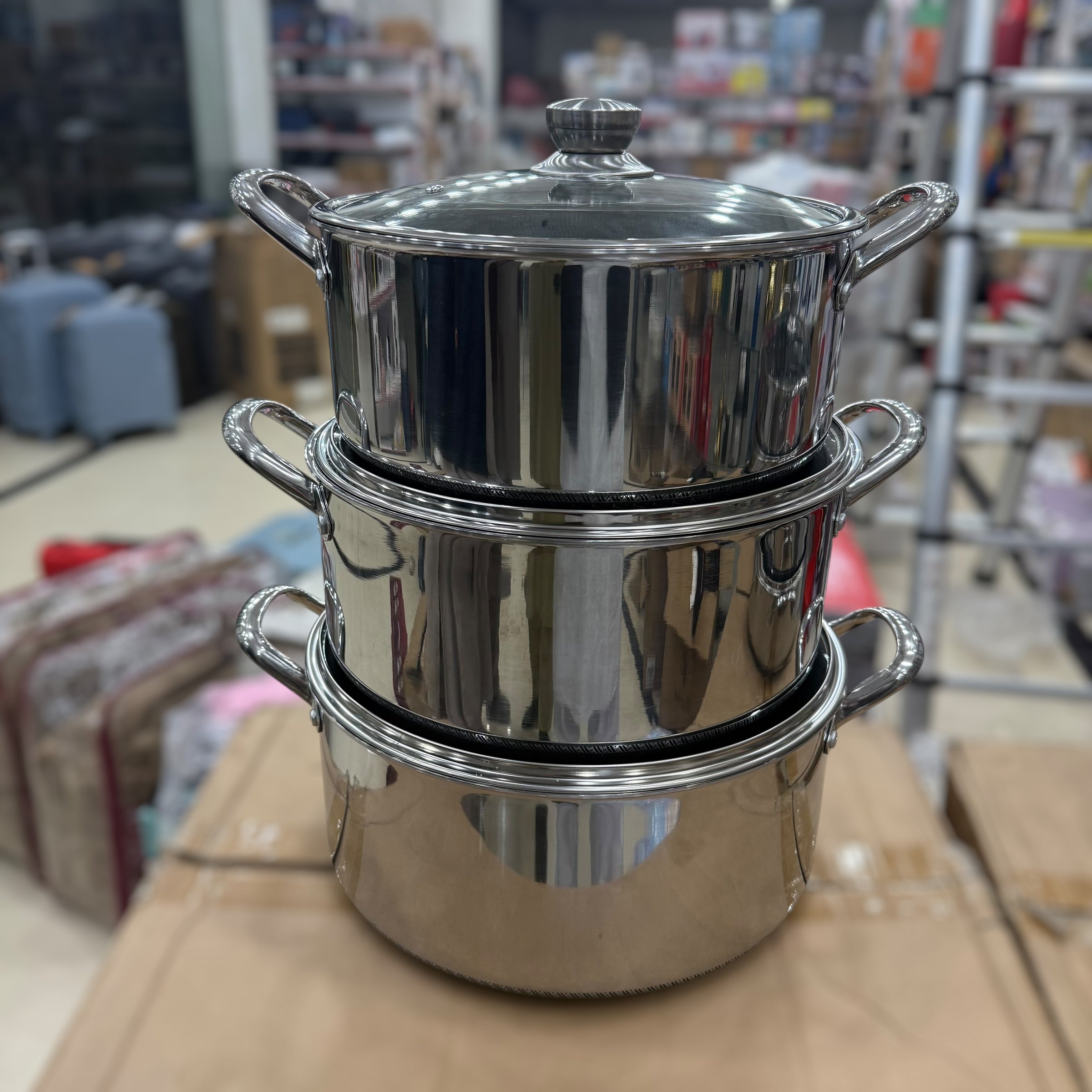 Laser Coated 6pcs Cookware Set Size 30cm to 34cm