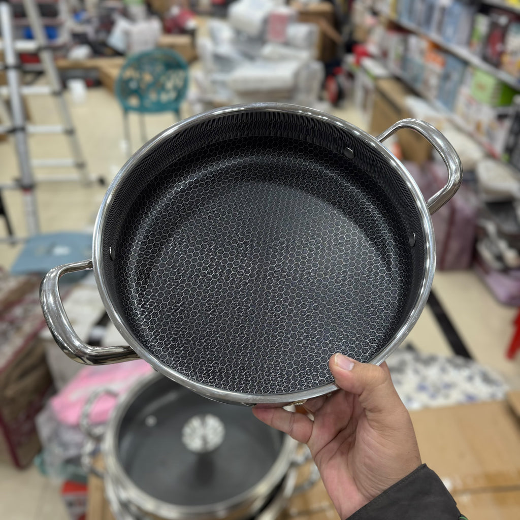 Laser Coated 6pcs Cookware Set Size 30cm to 34cm