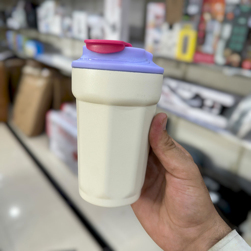 Sipper Style Flip-Top Lid Coffee Mug with Carry Strap