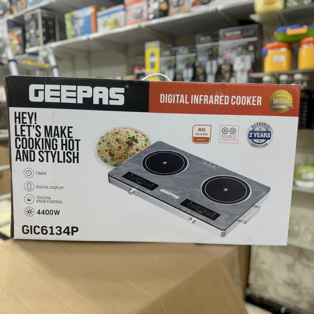 Geepas Double Burner Electric Infrared Cooker 6134