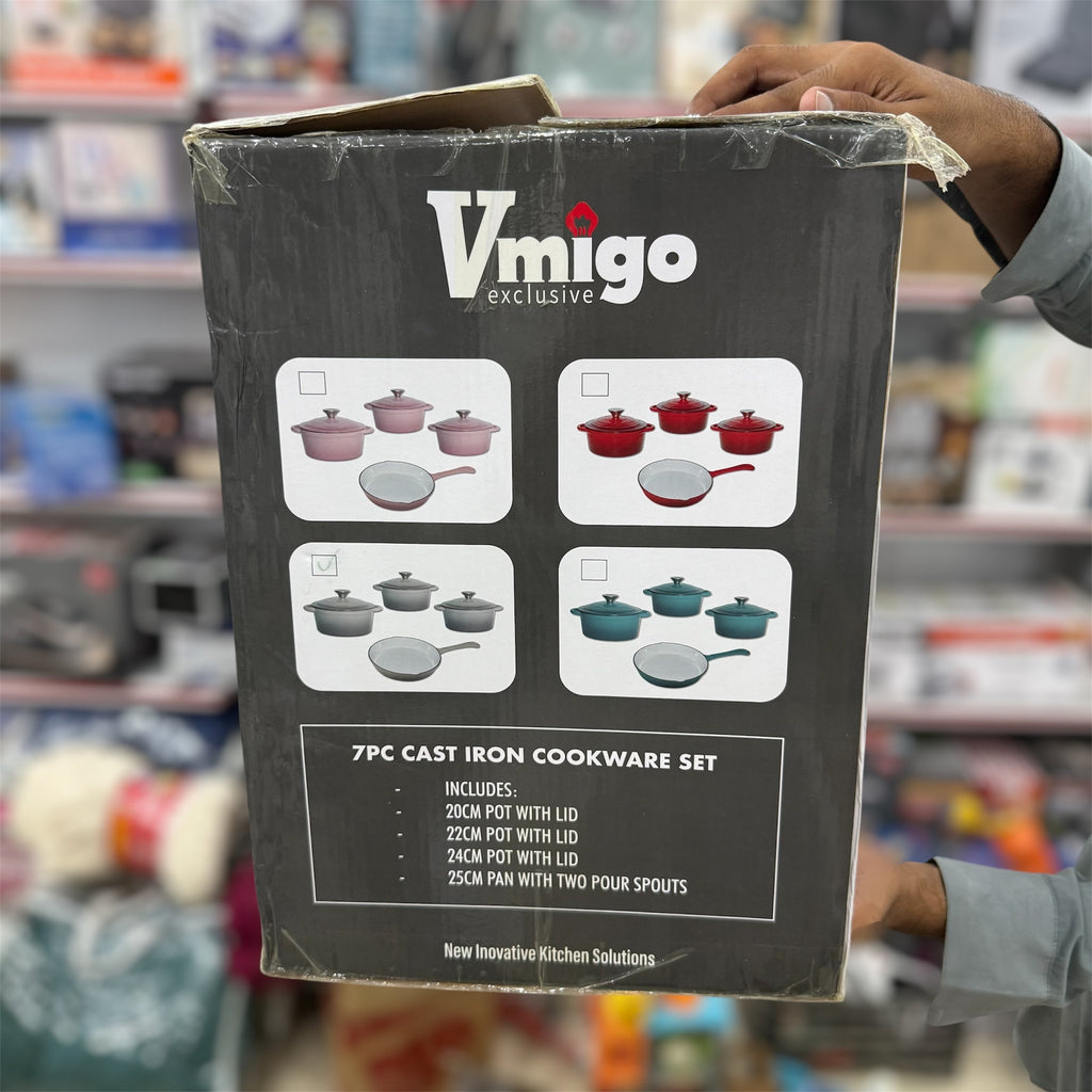 Vmigo 7pcs Cast Iron Cookware Set VM-07