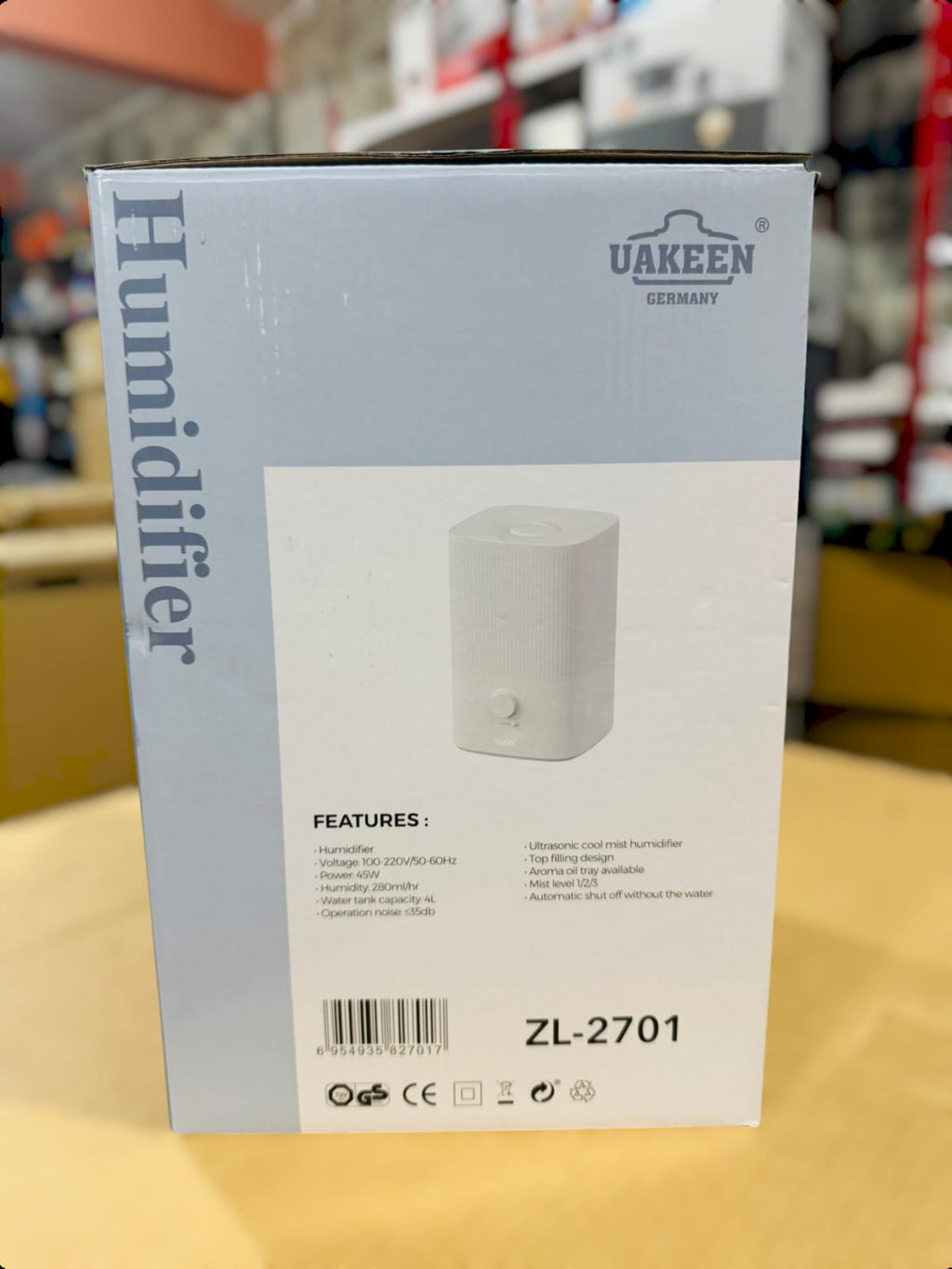 Uakeen Ultrasonic Humidifier ZL-2701