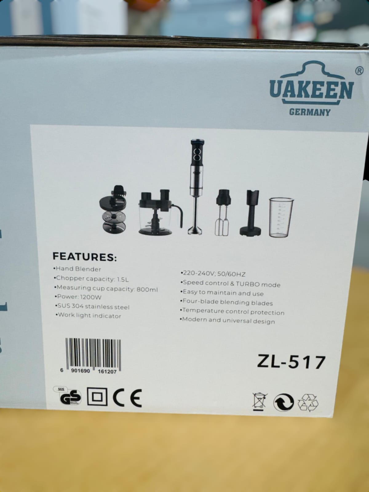 Uakeen 8-in-1 Hnad Blender Set ZL-517