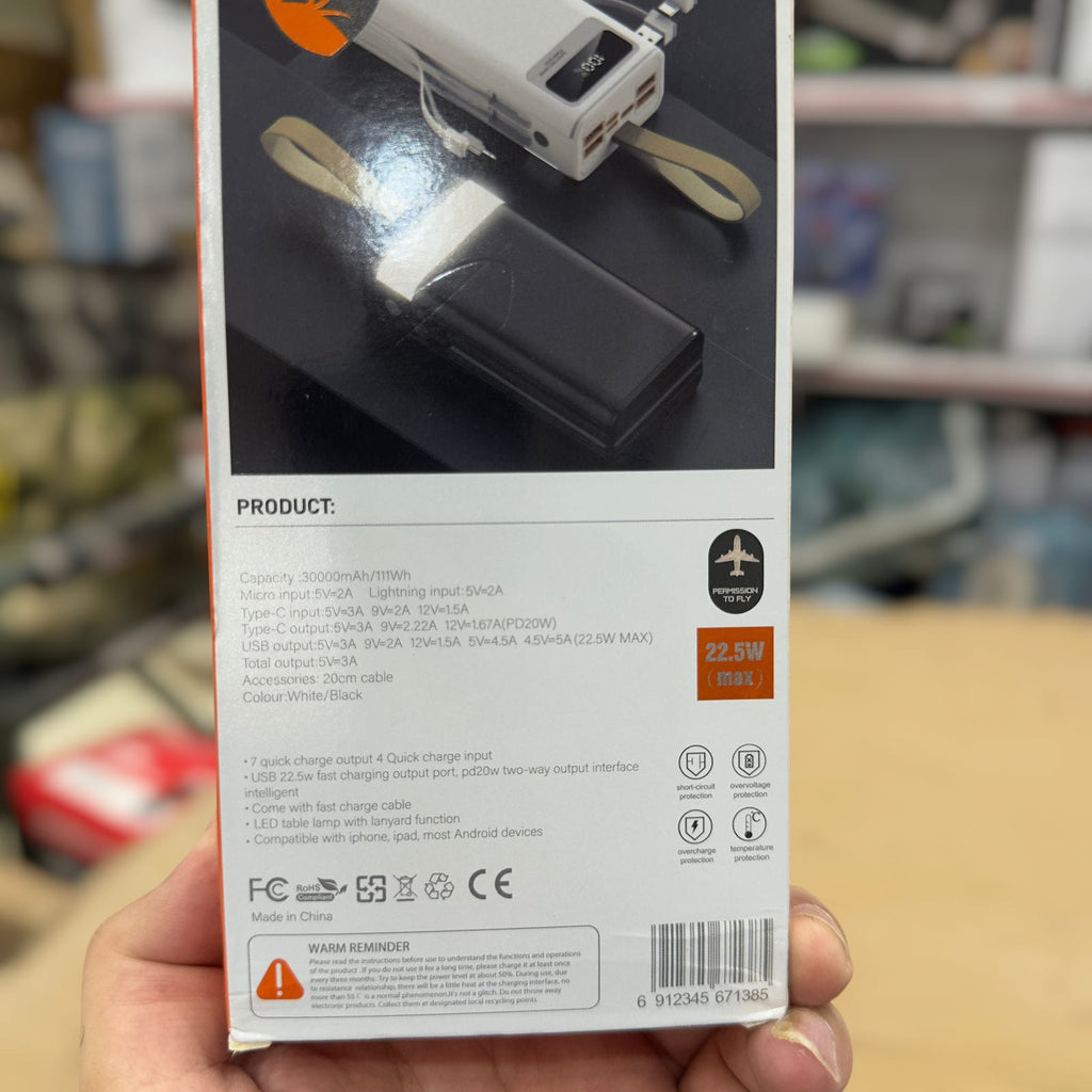 Golden 30000mAh LED Power Bank G-0010
