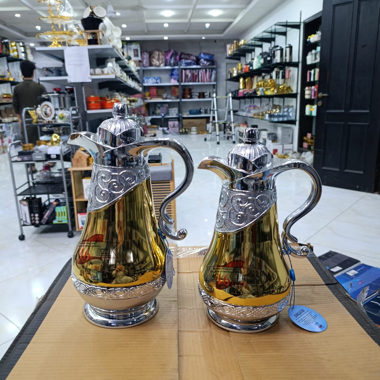 Lot Imported 2pcs Fancy Glass Vacuum Flask Set