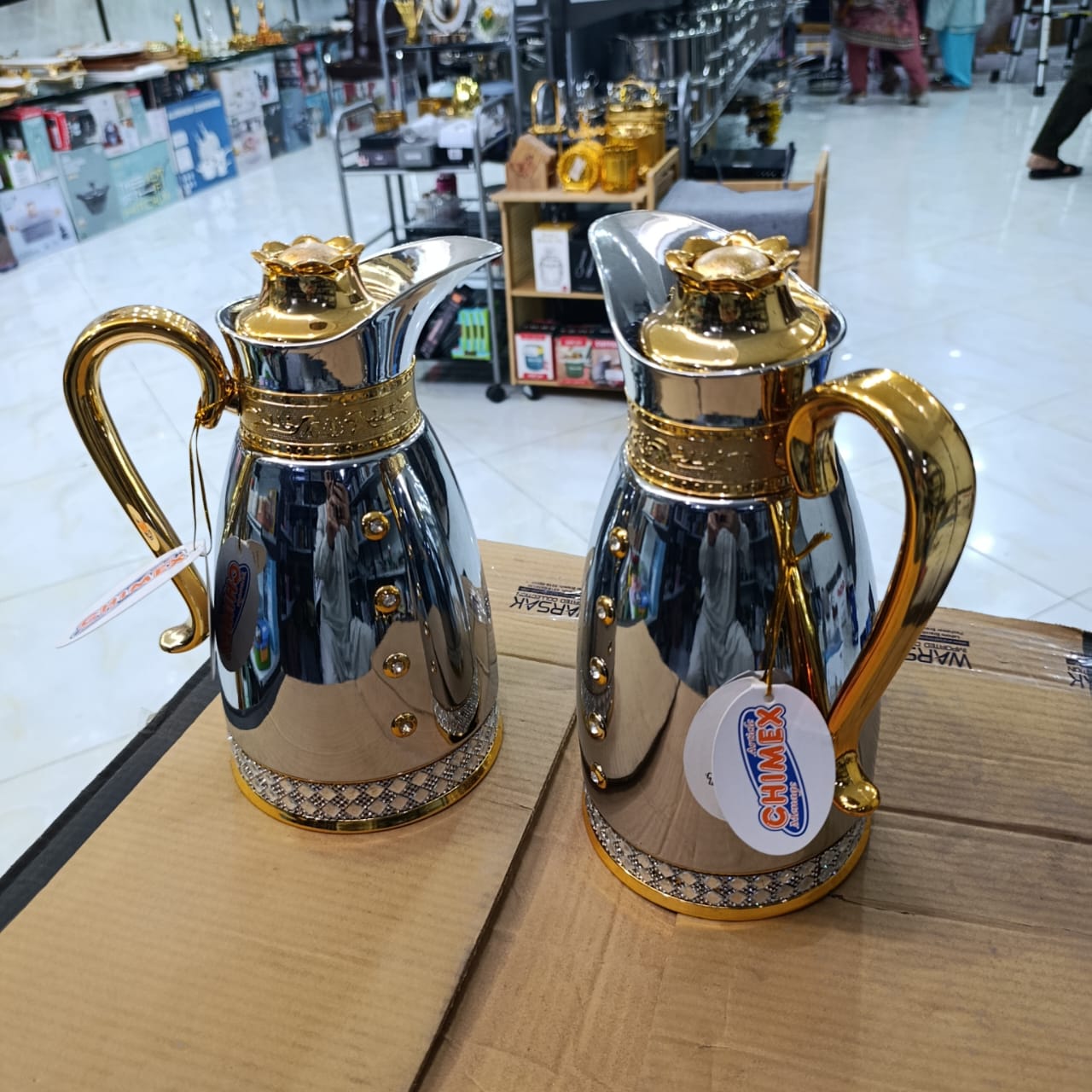 Lot Imported 2pcs Fancy Glass Vacuum Flask Set