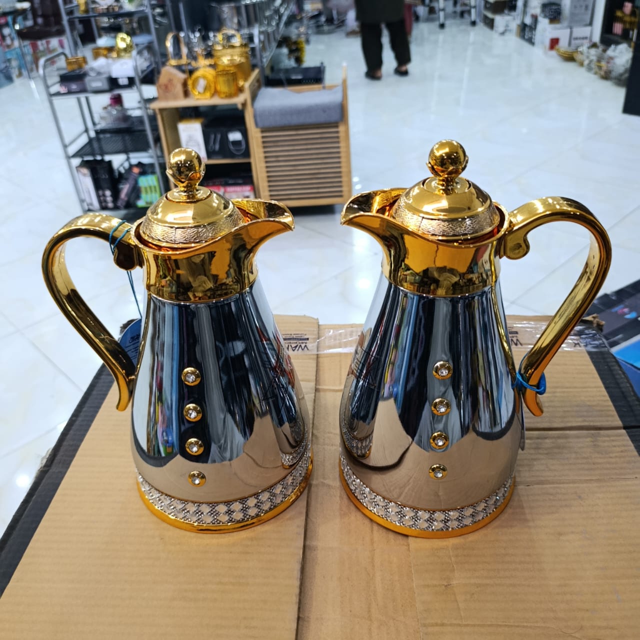 Lot Imported 2pcs Fancy Glass Vacuum Flask Set