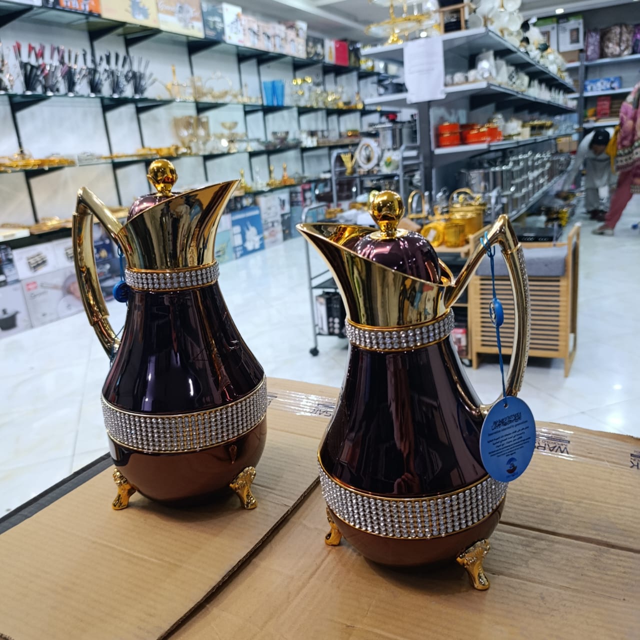 Lot Imported 2pcs Fancy Glass Vacuum Flask Set