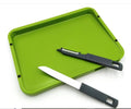 Two Sides Silicone Cutting Board with 2 Knives