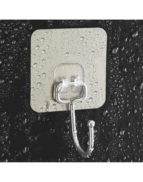 10 Pcs Strong Adhesive Hooks for Hanging | Sticky Hooks for Walls & Tiles