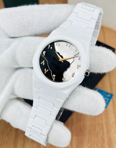 Elegant Arabic Aura Watch for Girls Featuring Durable Fiber Chain