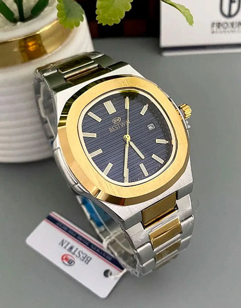 BESTWIN Nautilus Datejust Men’s Luxury Watch with Stainless Steel Chain
