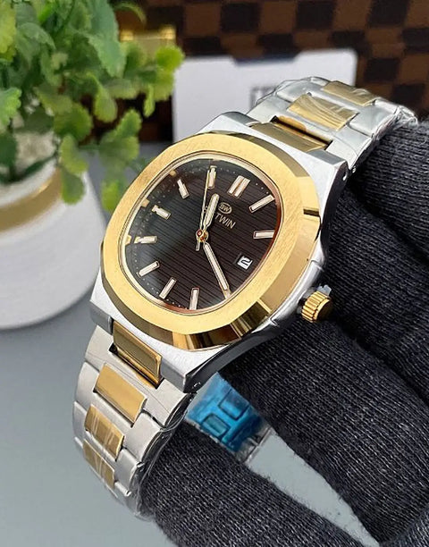 BESTWIN Nautilus Datejust Men’s Luxury Watch with Stainless Steel Chain