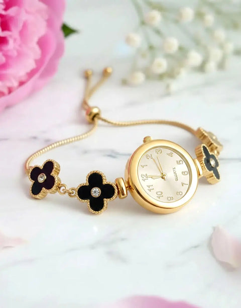 Minimalist Sparkling Rhinestone Up-Down Chain Bracelet Watch for Girls