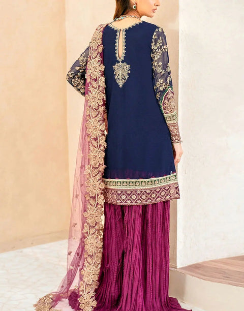 Adorable Heavy Embroidered Formal Chiffon Wedding Wear Dress