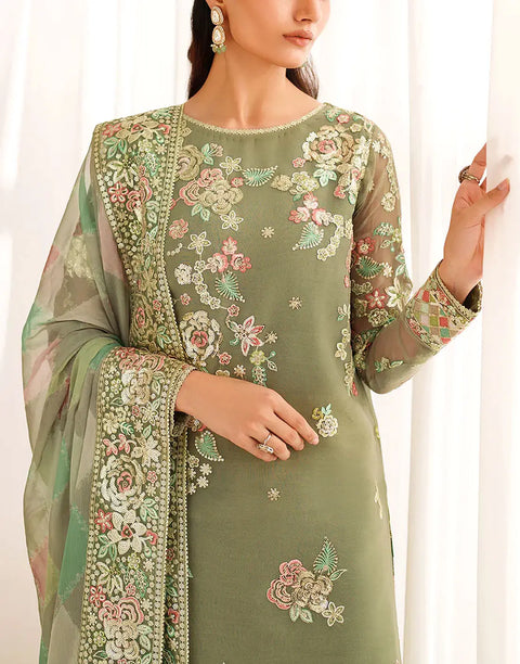 Decent Formal Embroidered Chiffon Wedding Wear Dress