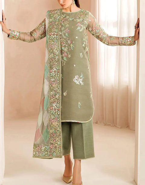 Decent Formal Embroidered Chiffon Wedding Wear Dress