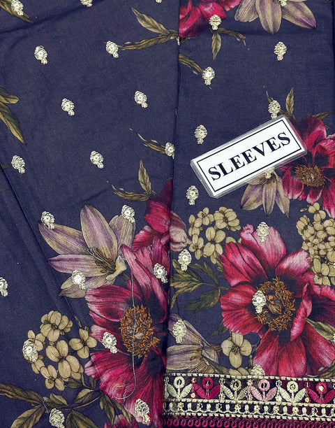 Adorable Embroidered EID Lawn Dress for Girls with Emb. Silk Dupatta