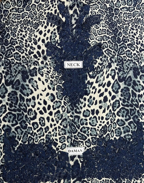 Trendy Digital Leopard Print Embroidered Lawn Suit with Printed Chiffon Dupatta