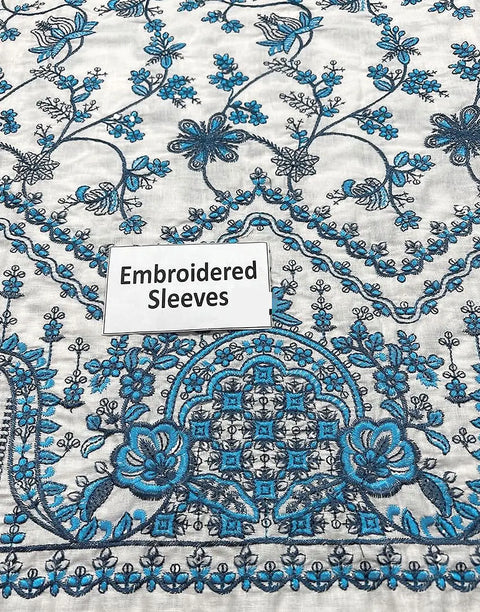 Luxury Embroidered Lawn Maxi Dress with Emb. NET Dupattta - Most Hit 2026 Design