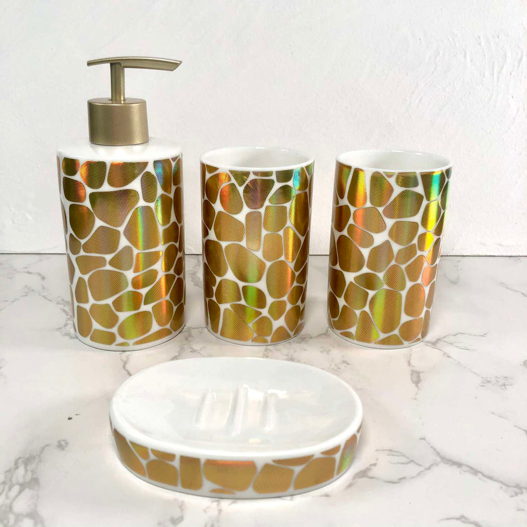 Ceramic 4pcs Bathroom Accessories Set