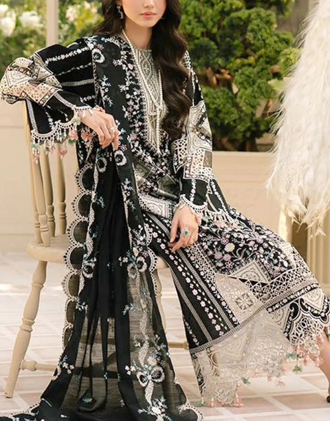 Luxurious Embroidered Cotton Lawn Dress for EID, Festive & Party Wear