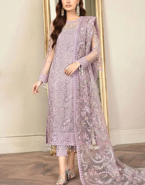 Luxury Embroidered NET Dress for Weddings & Formal Parties