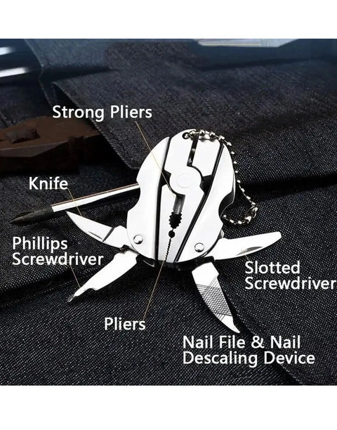 Stainless Steel Outdoor Multi-Tools Plier Knife | Multi Tool Keychain for Camping, Hiking & Everyday Use