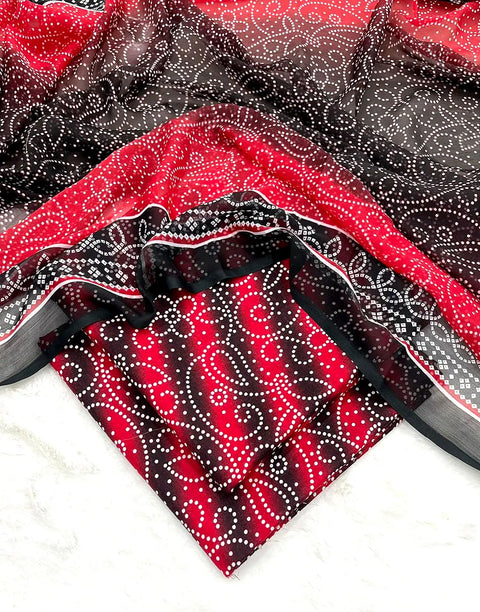 All-Over Chunri Print 3-Piece Lawn Dress Design with Soft Chiffon Dupatta