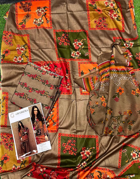 Bundle of 2 Embroidered 3-Piece Lawn Suits Wholesale