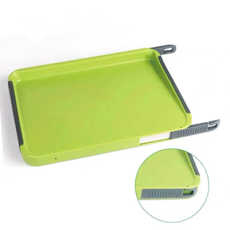 Two Sides Silicone Cutting Board with 2 Knives
