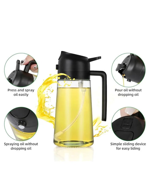 2 in 1 Sprayable & Pourable Cooking Oil Bottle 500ml