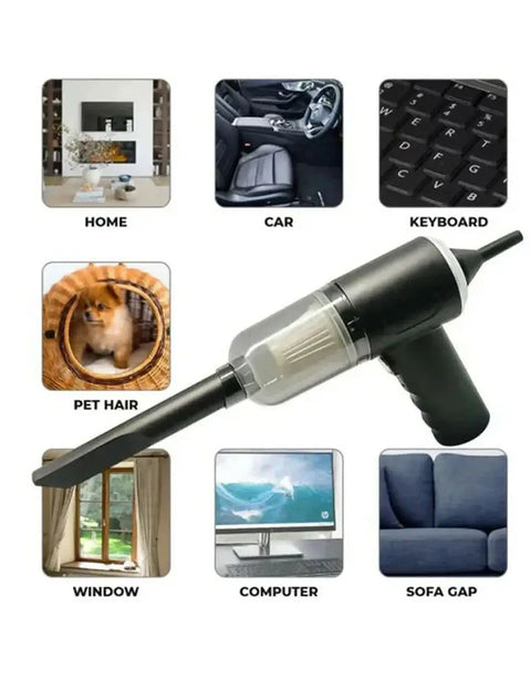 3‑in‑1 Portable Mini Vacuum Cleaner for Car, Home & Pets Use