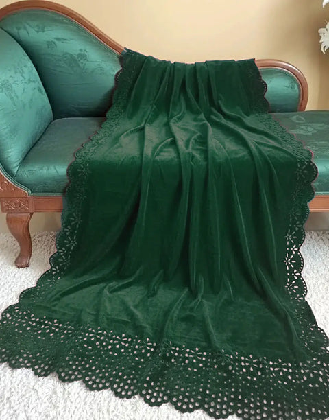 Women's Laser Cutwork Velvet Shawl for Weddings & Parties